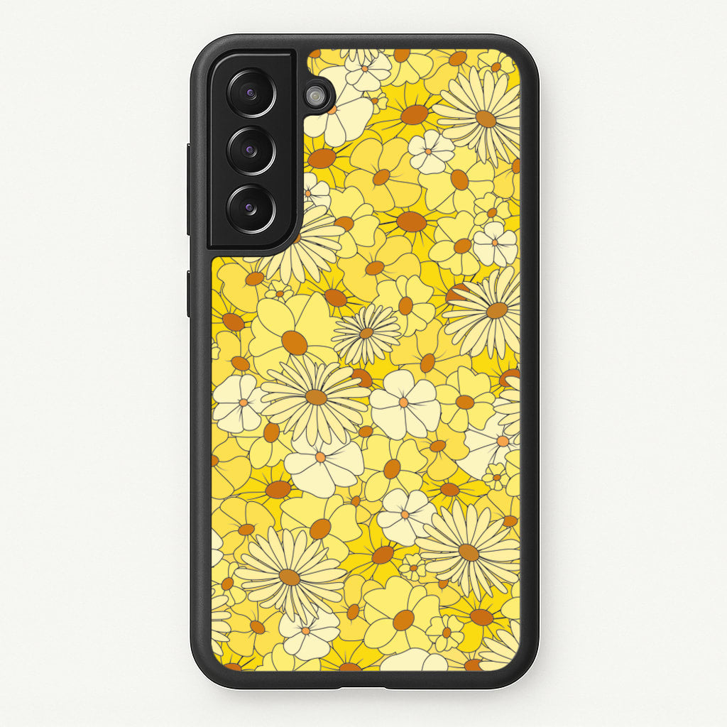 Yellow Flower Pattern - Mothers Day  - Mother's Day Phone Case for Galaxy S22 Plus