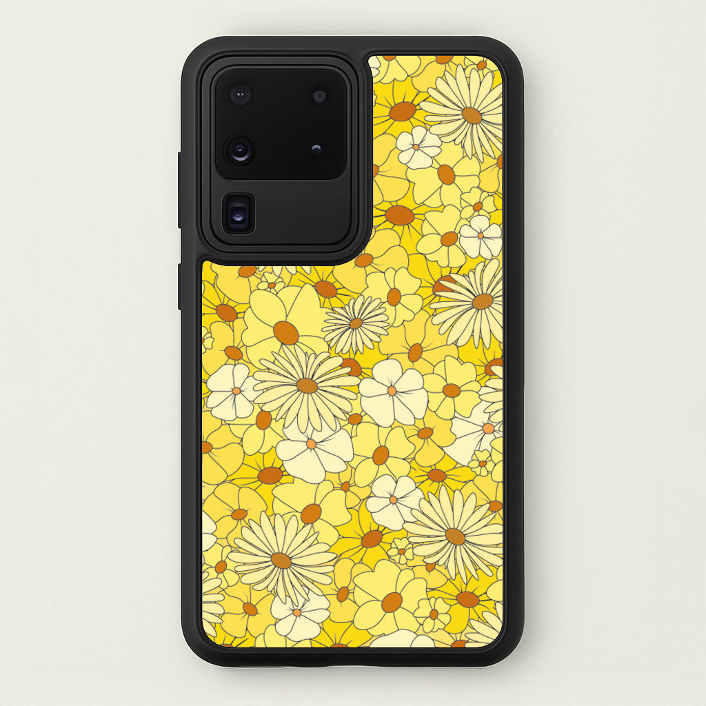Yellow Flower Pattern - Mothers Day  - Mother's Day Phone Case for Galaxy S20 Ultra