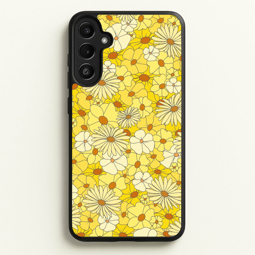 Yellow Flower Pattern - Mothers Day  - Mother's Day Phone Case for Galaxy A34