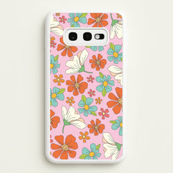 Pink Flower Pattern - Mothers Day  - Mother's Day Phone Case for Galaxy S10e