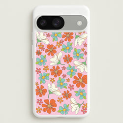 Pink Flower Pattern - Mothers Day  - Mother's Day Phone Case for Google Pixel 9 / 9 Pro