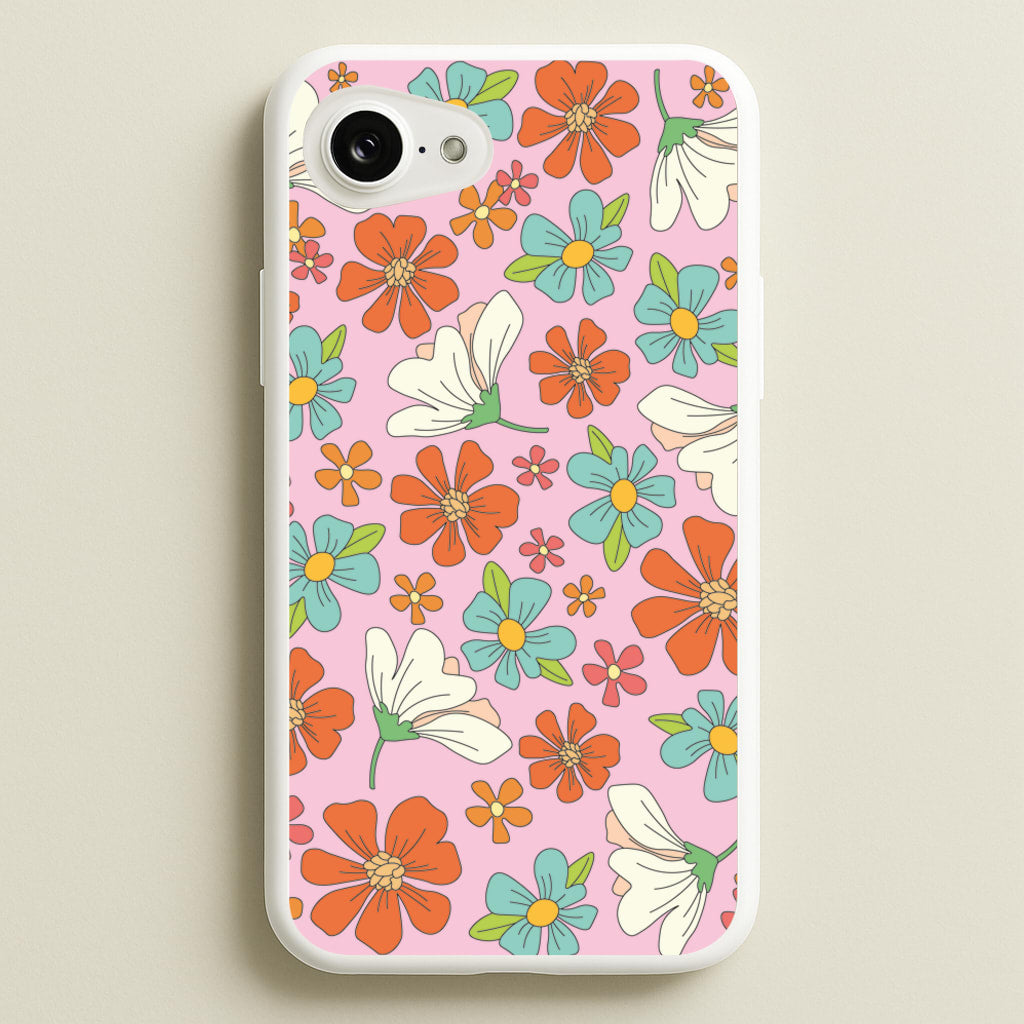 Pink Flower Pattern - Mothers Day  - Mother's Day Phone Case for iPhone 16e