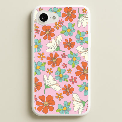 Pink Flower Pattern - Mothers Day  - Mother's Day Phone Case for iPhone 16e
