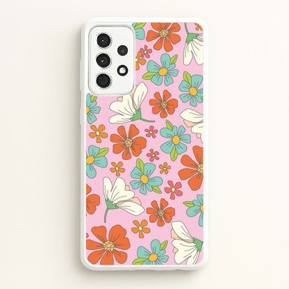 Pink Flower Pattern - Mothers Day  - Mother's Day Phone Case for Galaxy A52 / A52s
