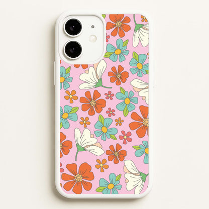 Pink Flower Pattern - Mothers Day  - Mother's Day Phone Case for iPhone 11