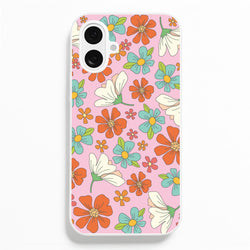 Pink Flower Pattern - Mothers Day  - Mother's Day Phone Case for iPhone 16 Plus