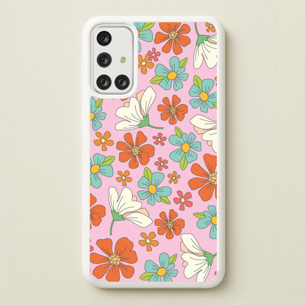 Pink Flower Pattern - Mothers Day  - Mother's Day Phone Case for Galaxy A71