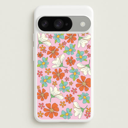 Pink Flower Pattern - Mothers Day Phone Case for Google Pixel 10 / 10 Pro