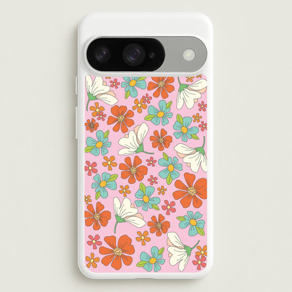 Pink Flower Pattern - Mothers Day Phone Case for Google Pixel 10 / 10 Pro