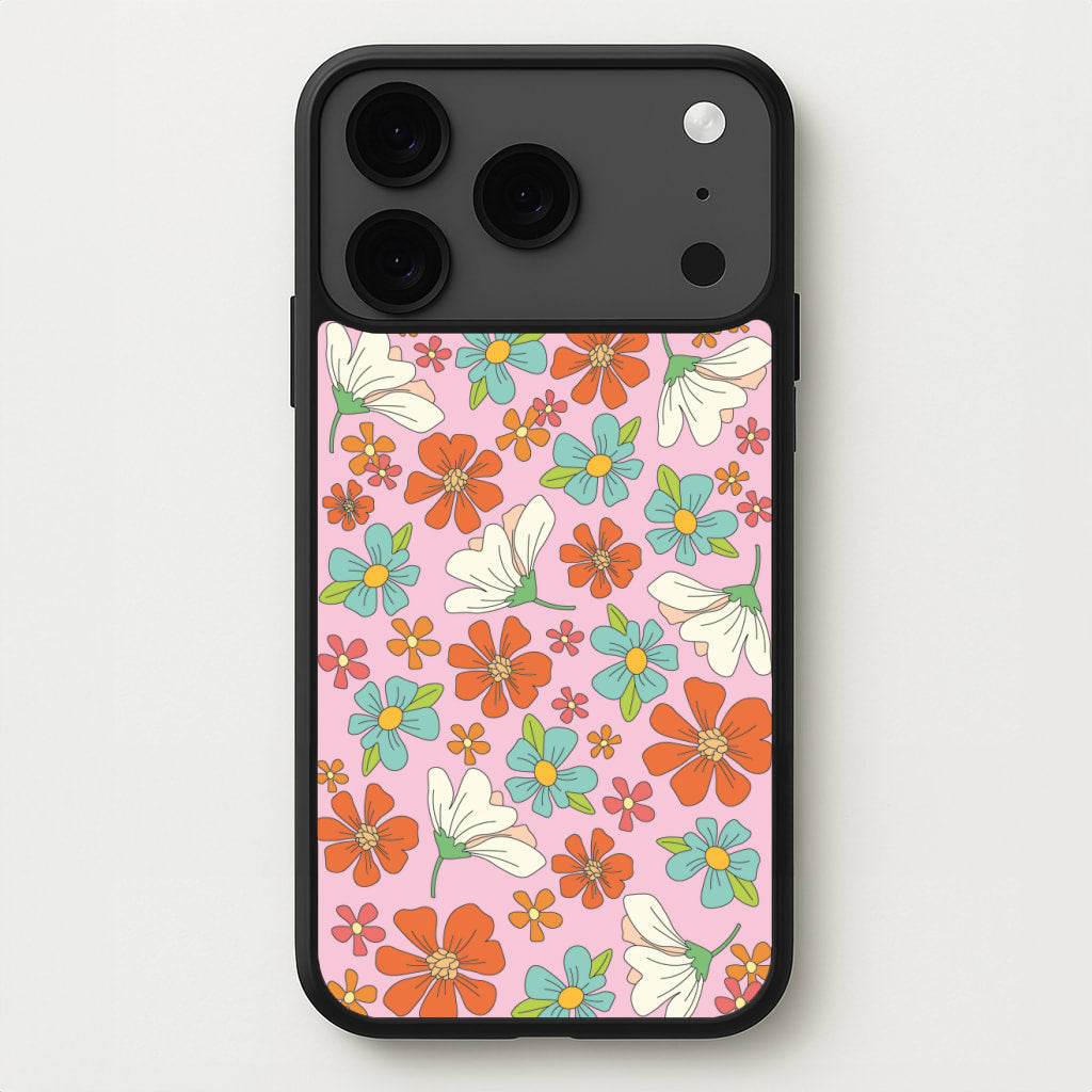 Pink Flower Pattern - Mothers Day Phone Case for iPhone 17 Pro