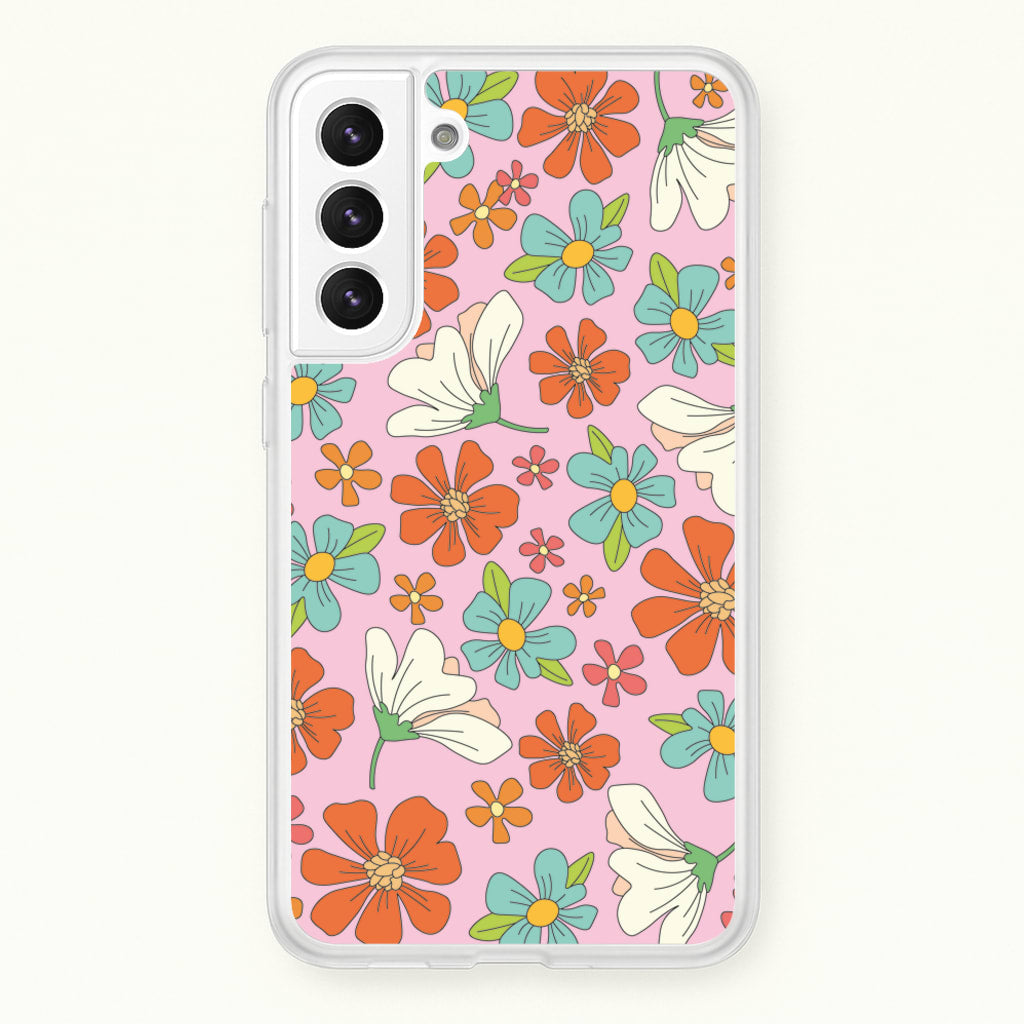 Pink Flower Pattern - Mothers Day  - Mother's Day Phone Case for Galaxy S22 Plus