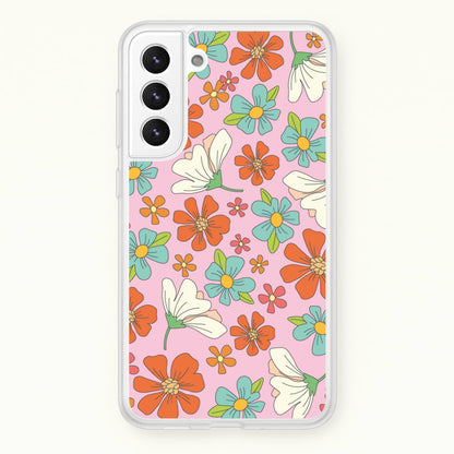 Pink Flower Pattern - Mothers Day  - Mother's Day Phone Case for Galaxy S22 Plus