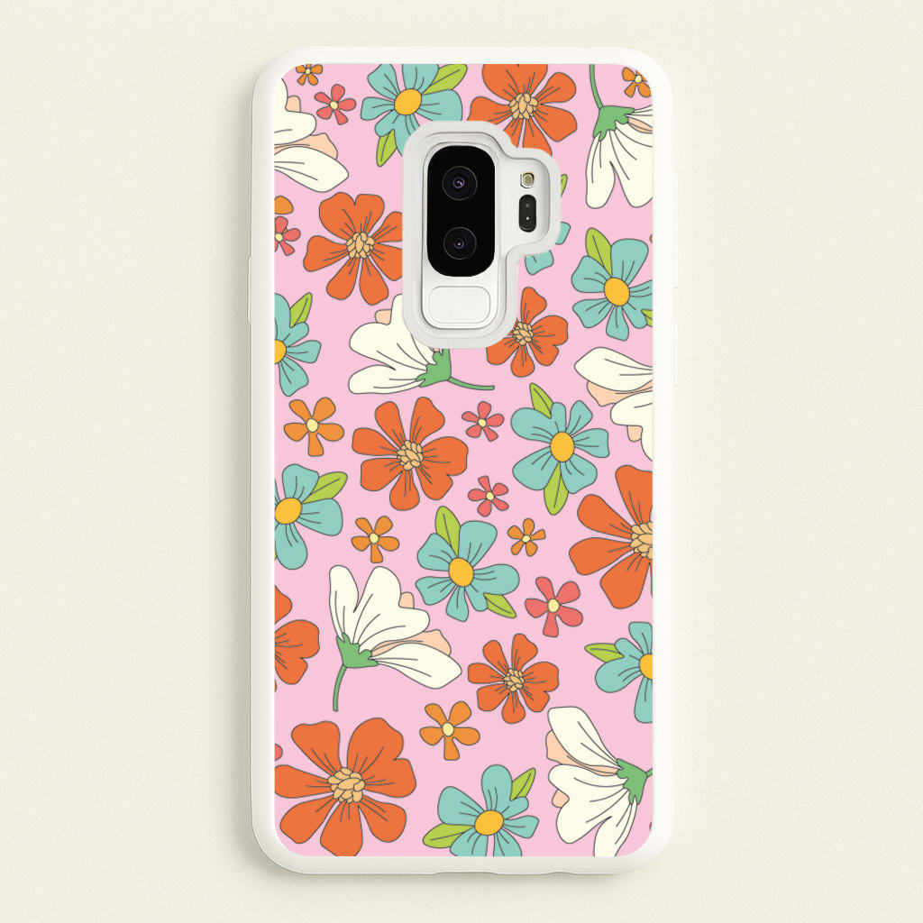 Pink Flower Pattern - Mothers Day  - Mother's Day Phone Case for Galaxy S9 Plus