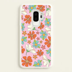 Pink Flower Pattern - Mothers Day  - Mother's Day Phone Case for Galaxy S9 Plus
