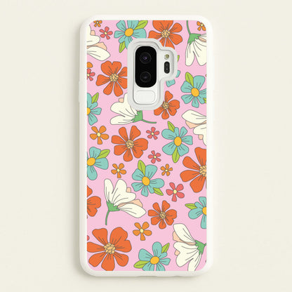 Pink Flower Pattern - Mothers Day  - Mother's Day Phone Case for Galaxy S9 Plus