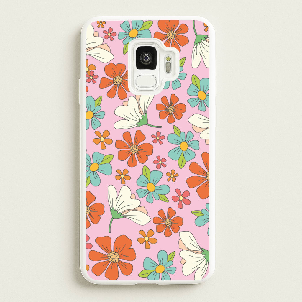 Pink Flower Pattern - Mothers Day  - Mother's Day Phone Case for Galaxy S9
