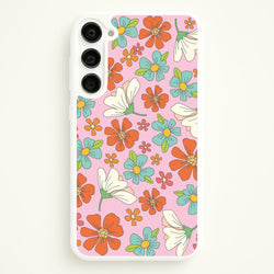 Pink Flower Pattern - Mothers Day  - Mother's Day Phone Case for Galaxy S23 Plus