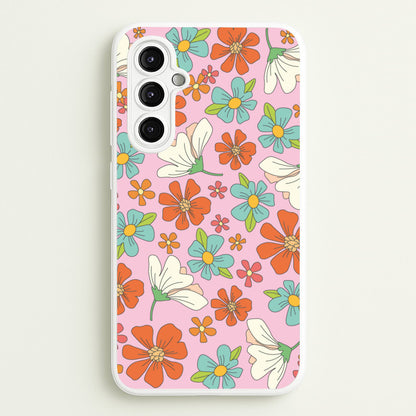 Pink Flower Pattern - Mothers Day  - Mother's Day Phone Case for Galaxy A14