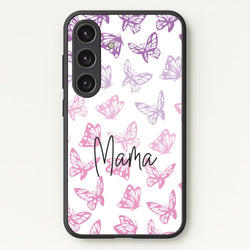Mama Butterflies - Mother's Day  - Mother's Day Phone Case for Galaxy S24 Plus