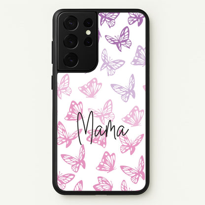 Mama Butterflies - Mother's Day  - Mother's Day Phone Case for Galaxy S21 Ultra