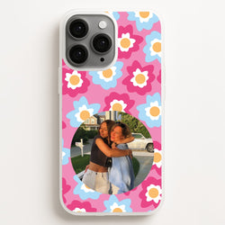 Pink And Blue Flower Pattern - Personalised Mother's Day  - Mother's Day Phone Case for iPhone 16 Pro Max