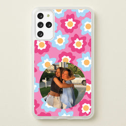 Pink And Blue Flower Pattern - Personalised Mother's Day  - Mother's Day Phone Case for Galaxy S20 Plus