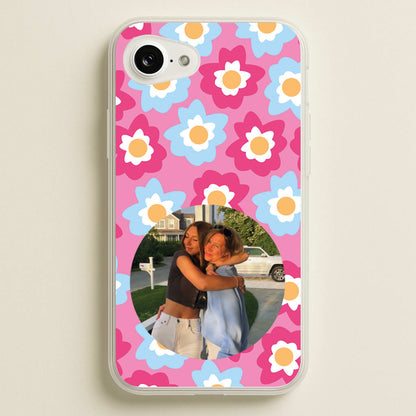Pink And Blue Flower Pattern - Personalised Mother's Day  - Mother's Day Phone Case for iPhone 16e