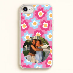 Pink And Blue Flower Pattern - Personalised Mother's Day  - Mother's Day Phone Case for iPhone 6 / 7 / 8 / SE