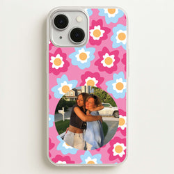 Pink And Blue Flower Pattern - Personalised Mother's Day  - Mother's Day Phone Case for iPhone 13 Mini