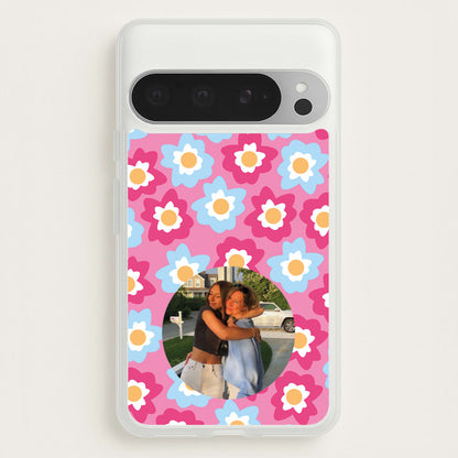 Pink And Blue Flower Pattern - Personalised Mother's Day  - Mother's Day Phone Case for Google Pixel 9 Pro XL