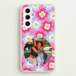 Pink And Blue Flower Pattern - Personalised Mother's Day  - Mother's Day Phone Case for Galaxy A14