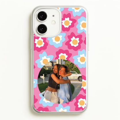 Pink And Blue Flower Pattern - Personalised Mother's Day  - Mother's Day Phone Case for iPhone 11
