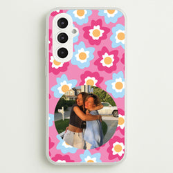 Pink And Blue Flower Pattern - Personalised Mother's Day  - Mother's Day Phone Case for Galaxy S23FE