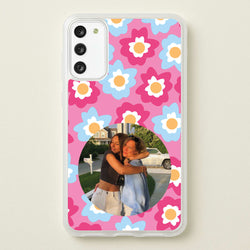 Pink And Blue Flower Pattern - Personalised Mother's Day  - Mother's Day Phone Case for Galaxy S20