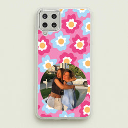 Pink And Blue Flower Pattern - Personalised Mother's Day  - Mother's Day Phone Case for Galaxy A12