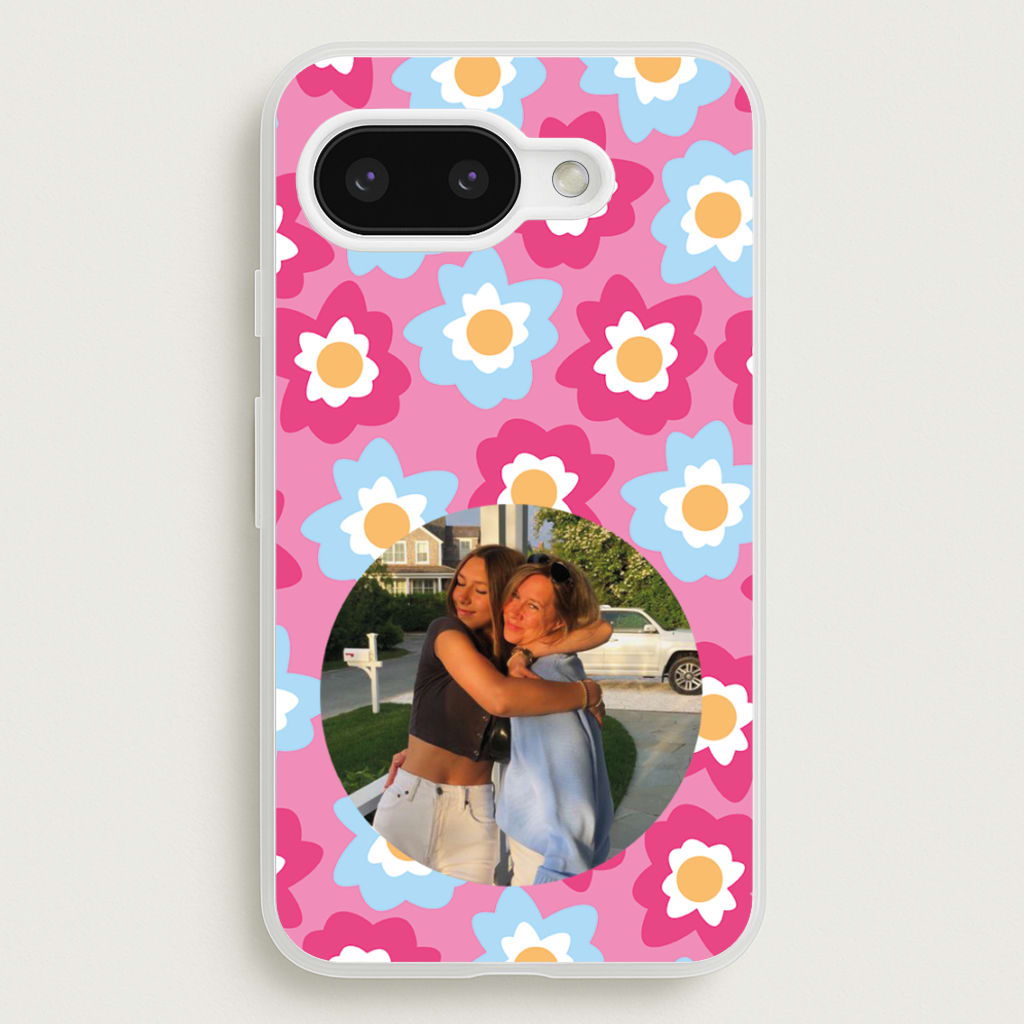 Pink And Blue Flower Pattern - Personalised Mother's Day  - Mother's Day Phone Case for Google Pixel 9a