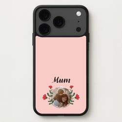 Mum Red Flowers - Personalised Mother's Day Phone Case for iPhone 17 Pro