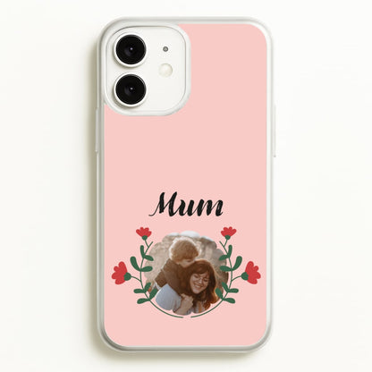 Mum Red Flowers - Personalised Mother's Day  - Mother's Day Phone Case for iPhone 11