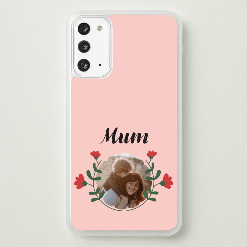 Mum Red Flowers - Personalised Mother's Day  - Mother's Day Phone Case for Galaxy Note 20
