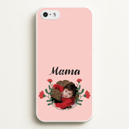 Mama Red Flowers - Personalised Mother's Day  - Mother's Day Phone Case for iPhone 5 / 5s / SE 2016
