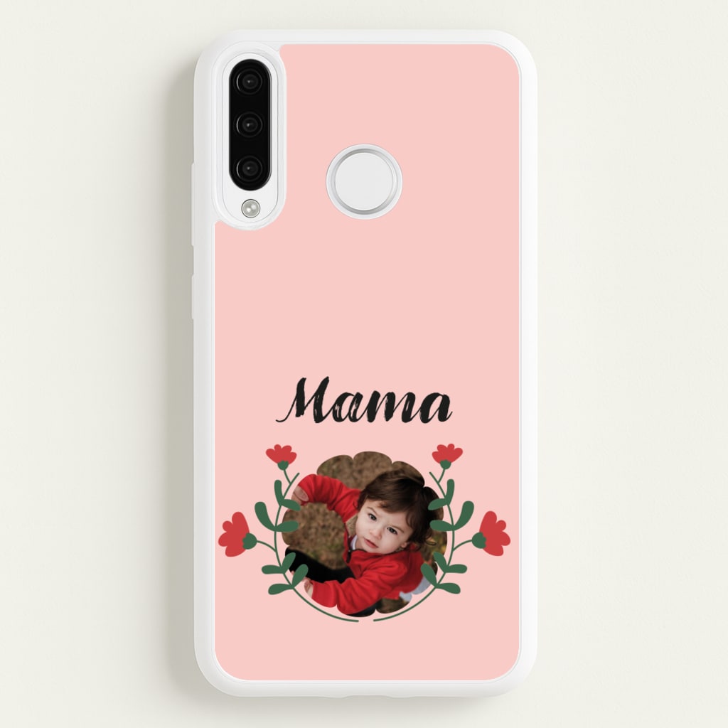 Mama Red Flowers - Personalised Mother's Day  - Mother's Day Phone Case for Huawei P30 Lite