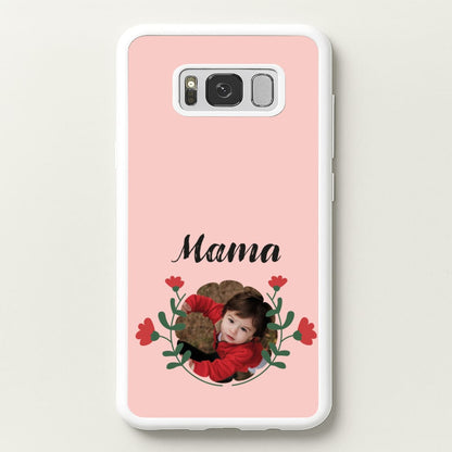 Mama Red Flowers - Personalised Mother's Day  - Mother's Day Phone Case for Galaxy S8 Plus