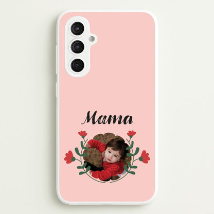 Mama Red Flowers - Personalised Mother's Day  - Mother's Day Phone Case for Galaxy S23FE