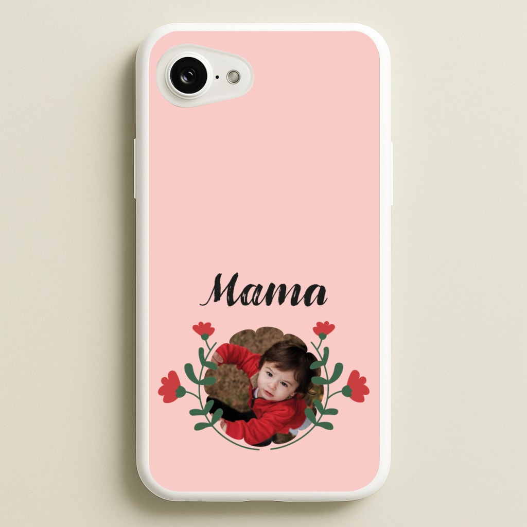 Mama Red Flowers - Personalised Mother's Day  - Mother's Day Phone Case for iPhone 16e