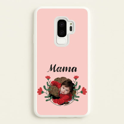 Mama Red Flowers - Personalised Mother's Day  - Mother's Day Phone Case for Galaxy S9 Plus