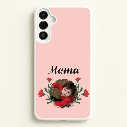 Mama Red Flowers - Personalised Mother's Day  - Mother's Day Phone Case for Galaxy A34