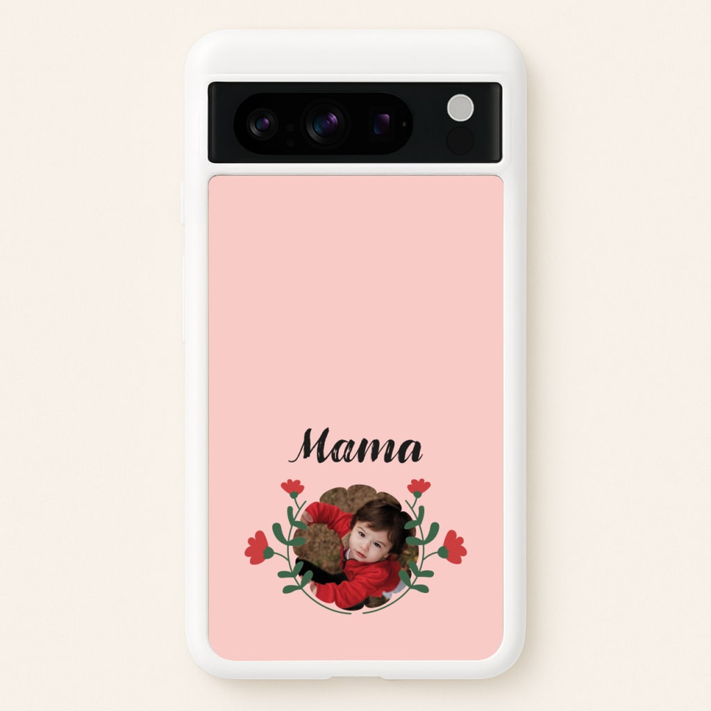 Mama Red Flowers - Personalised Mother's Day  - Mother's Day Phone Case for Google Pixel 8 Pro