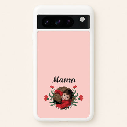 Mama Red Flowers - Personalised Mother's Day  - Mother's Day Phone Case for Google Pixel 8 Pro