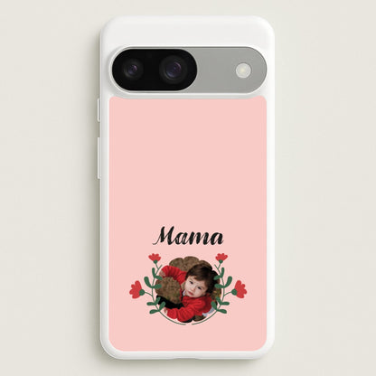 Mama Red Flowers - Personalised Mother's Day  - Mother's Day Phone Case for Google Pixel 9 / 9 Pro