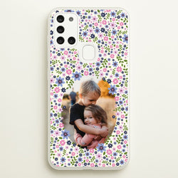 Detailed Flower Pattern - Personalised Mother's Day  - Mother's Day Phone Case for Galaxy A21s